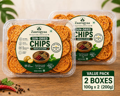 Sun Dried Chips Masala Flavor (100g / 2 Box Combo)