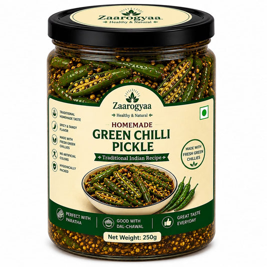 Homemade Green Chilli Pickle